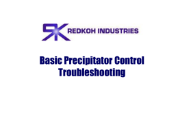 Basic Precipitator Troubleshooting