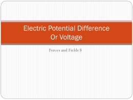 Electric Potential Difference Or Voltage