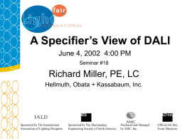 A Specifier's View of DALI