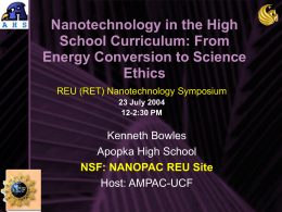 Nanotechnology - Hinsdale Township High School District 86