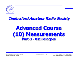 Measurements - Oscilloscopes