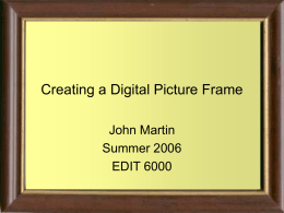 Creating a Digital Picture Frame