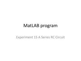MatLAB program - Virginia Tech