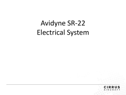 Avidyne SR-22Electrical System