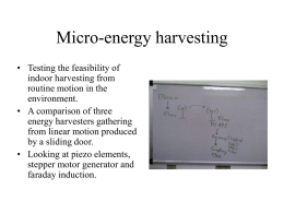 Micro-energy harvesting