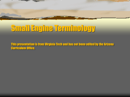 Small Engine Terminology