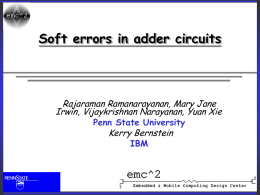 Soft errors in adder circuits