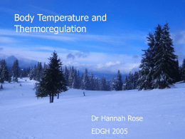Body Temperature and Thermoregulation
