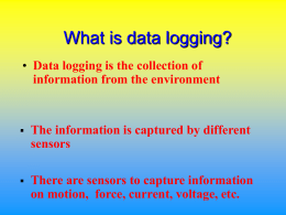 What is datalogging?