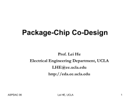 Chip-Package Co-design - University of California, Los Angeles