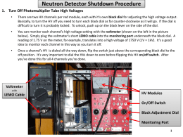 Neutron Detector Shutdown Procedure