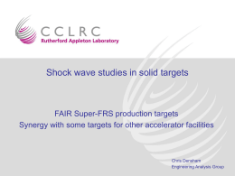 Shock wave studies in solid targets