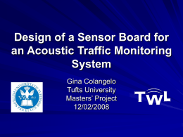 Design of a Sensor Board for an Acoustic Traffic