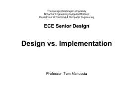 Introduction to Senior Design - George Washington University