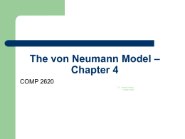 The von Neumann Model – Chapter 4