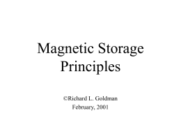 Magnetic Storage Principles
