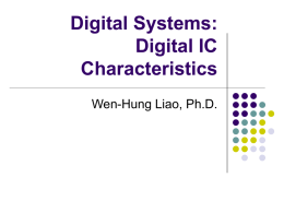 Digital Systems: Combinational Logic Circuits