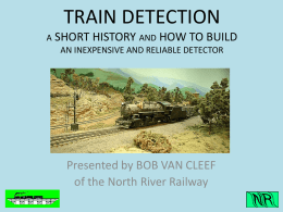 Train Detection - North River Railway