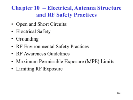 Chapter 10 - Electrical, Antenna and RF Safety
