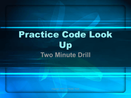 Practice Code Look Up - Ted "Smitty" Smith's Electrical