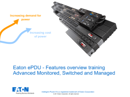 Eaton ePDU – Technical training Intelligent Power