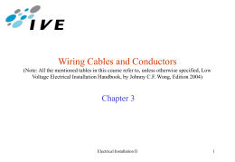 Wiring Cables and Conductors - Build a Free Website with