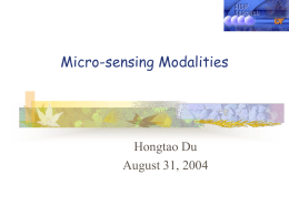 Micro-sensing Modalities in Sensors