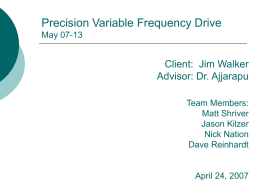 Precision Variable Frequency Drive May 07-13