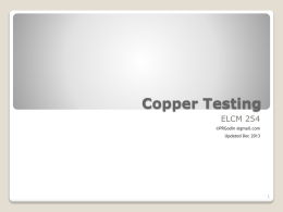 Copper Testing