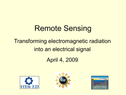 Remote Sensing - Welcome to UMassK12