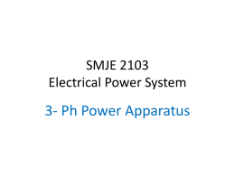 SMJE 2103 Electiral Power System