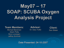 May07 – 17 SCUBA Oxygen Analyzer