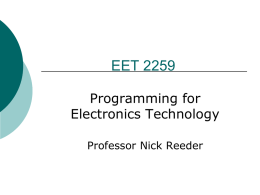 EET 159 PowerPoint Slides