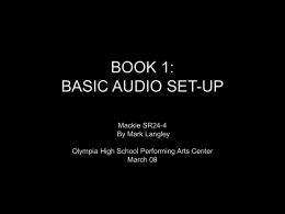 BOOK 1: BASIC AUDIO SET-UP