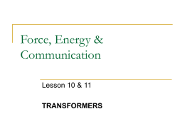 Force, Energy & Communication