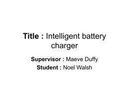Title : Intelligent battery charger