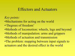 Effectors and Actuators - School of Informatics | The