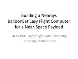 Building a NearSys BalloonSat Easy Flight Computer for a