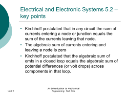 Electrical and Electronic Systems 5.2