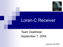 Loran C Receiver - University of Colorado Boulder