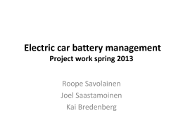 Electric car battery management