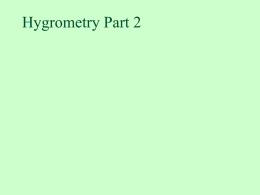 Hygrometry - Texas A&M University