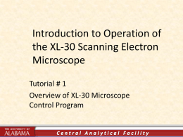 Introduction to Operation of the XL