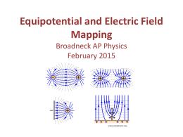Equipotential and Electric Field Mapping Broadneck Physics