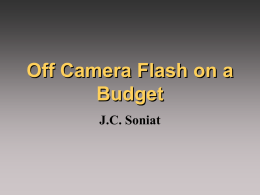 Off Camera Flash on a Budget