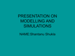 Modeling and Simulation