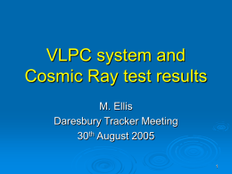 VLPC system and Cosmic Ray test results