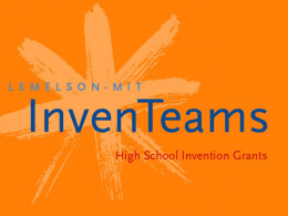 Lemelson High School Invention Teams