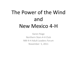 Wind Power and New Mexico 4-H