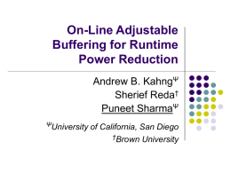 On-Line Adjustable Buffering for Runtime Power Reduction